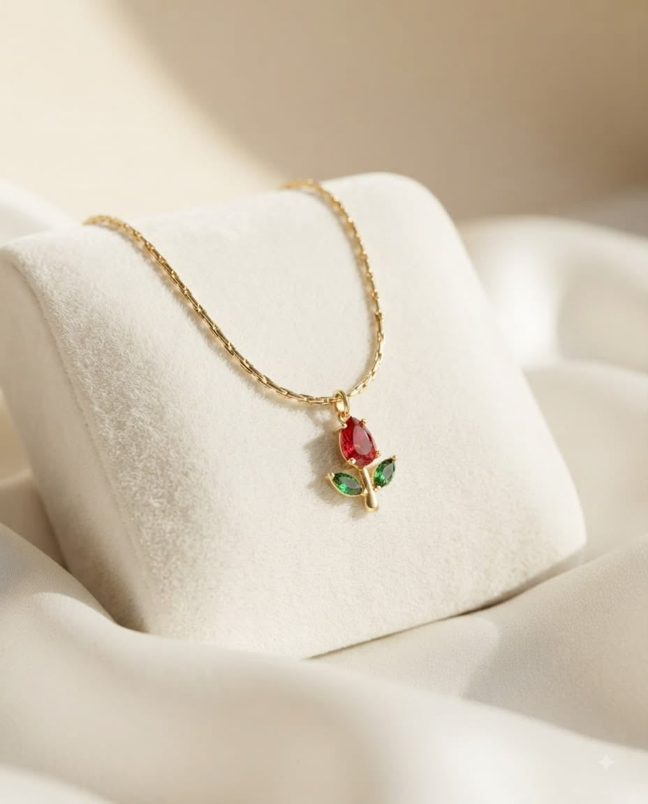 Mirchi Bloom Tulip Pendant Chain