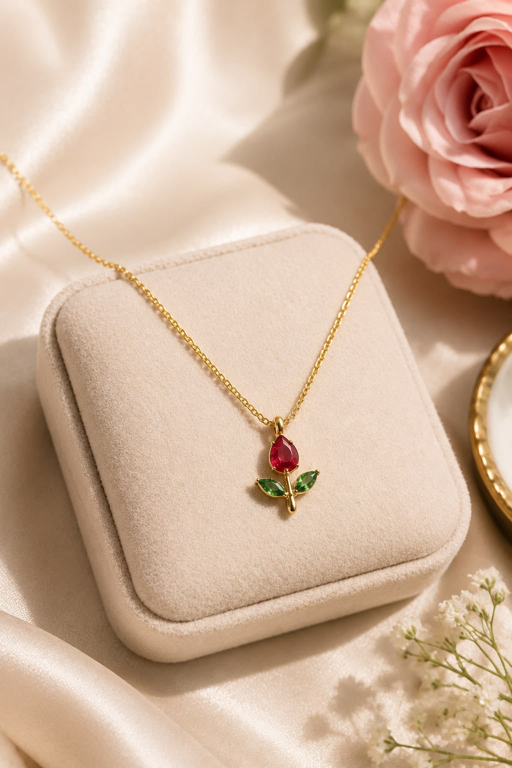 Mirchi Bloom Tulip Pendant Chain
