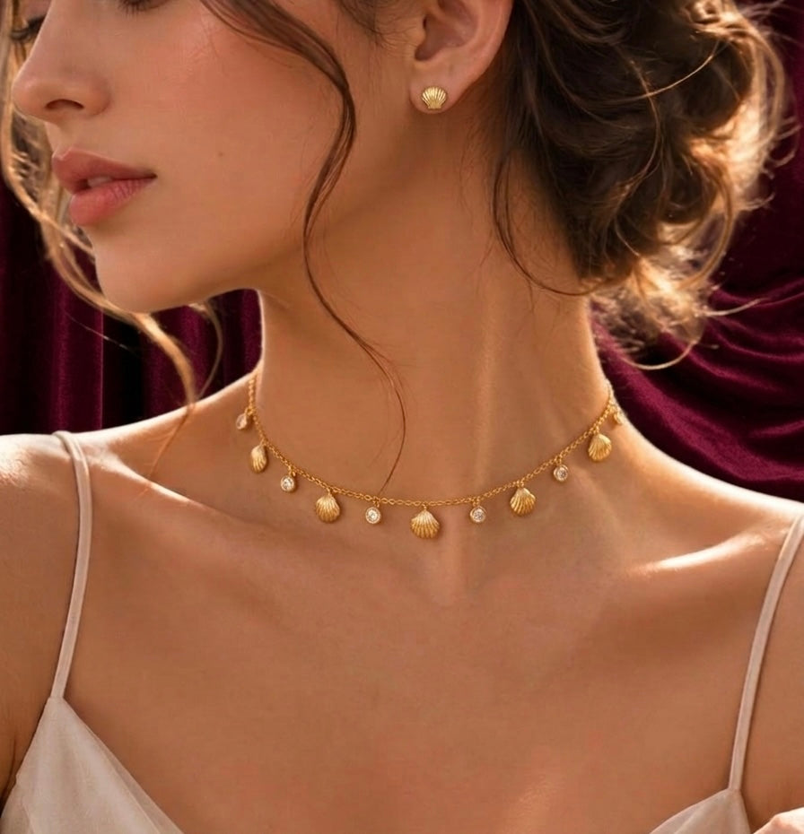 The Aurelia Marina Choker & Stud Set