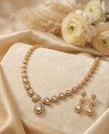 The "Aura of Elegance" Pear-Drop Polki & Diamond Heritage Necklace Set