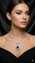 The Aura Multi-Stone Collection: 4-in-1 Interchangeable Halo Pendant & Baguette Crystal Suite